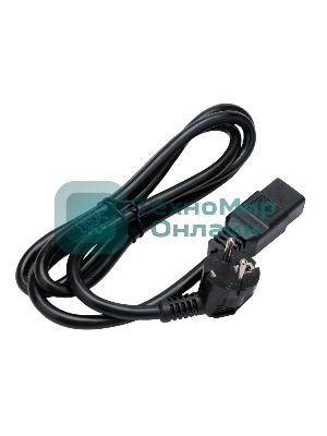 Кабель питания Cablexpert PC-S22-C19-2.5-1.5M, Schuko-C19, 3x2.5мм2, 16A, с заземлением, медь, 1.5м, черный, пакет