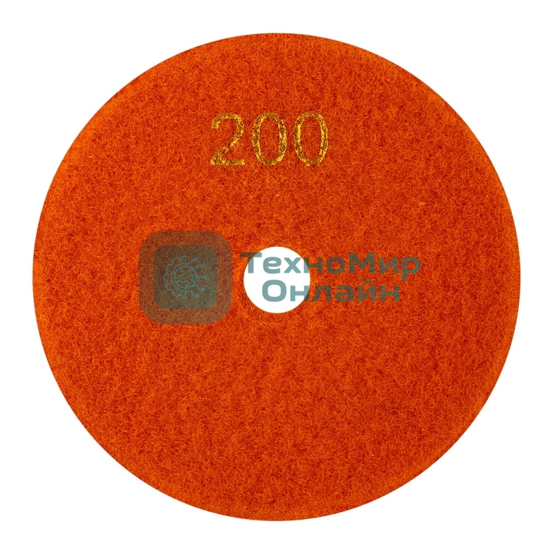 Круг алмазный KRANZ гибкий шлифовальный Черепашка 100 мм, P200, сухое/мокрое шлифование