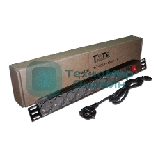 Блок распределения питания Lanmaster TWT-PDU19-10A8P-3.0 гор.размещ. 8xSchuko базовые 10A Schuko 3м