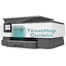 МФУ струйное HP OfficeJet 8023 (1KR64B), A4, цвтной, печ. до 20 стр/мин. (ч/б), до 10 стр/мин. (цвет), скан. до 8 стр/мин. (ч/б) 3.5 стр/мин. (цвет), 1200 x 1200 dpi, USB, RJ-45, Wi-Fi, Air Print