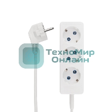 Удлинитель PROconnect STANDARD 3 гнезда, 3 м, 2х0.75 мм², б/з, белый