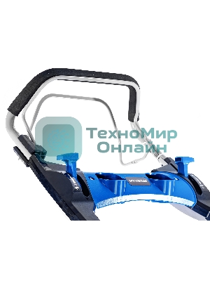 Бензиновая газонокосилка Hyundai L 4610SE самоходная, электрозапуск, двигатель Hyundai ICV145,4-х такт, 3.5 л.с./145 см3, Ширина среза 45,7 см, Высота среза 25-75 мм, 35 кг