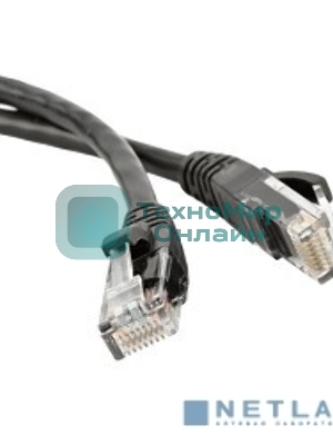 Патч-корд Hyperline PC-LPM-UTP-RJ45-RJ45-C5e-10M-LSZH-BK U/UTP, Cat.5e, LSZH, 10 м, черный