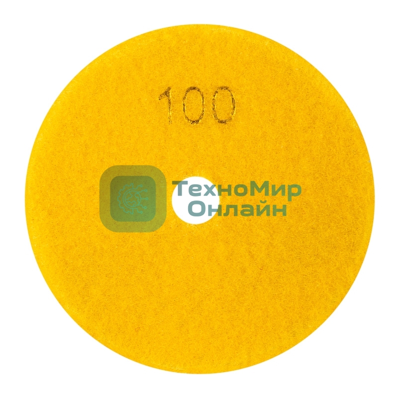 Круг алмазный KRANZ гибкий шлифовальный Черепашка 100 мм, P100, сухое/мокрое шлифование