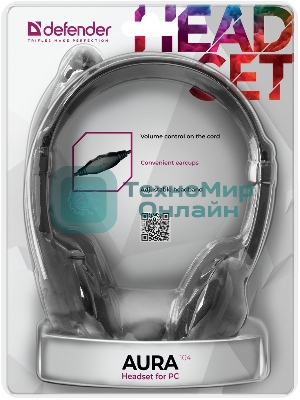 Гарнитура Defender Aura 104 чёрный, проводная