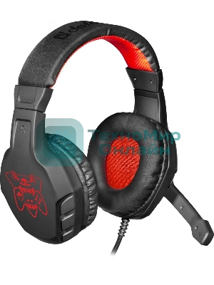 Гарнитура Defender Cujo чёрный/красный, проводная