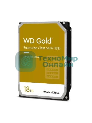 Жесткий диск Western Digital SATA 18Tb 7200RPM 6Gb/S 512MB GOLD WD181KRYZ