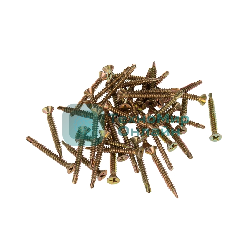 Саморез оконный Kranz сверло, 3.9х35, желтый цинк, упаковка поставщика (8 000 шт.)