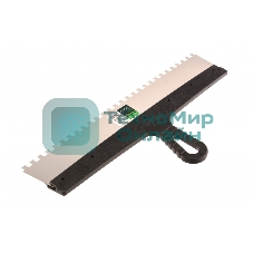 Шпатель Сибртех из нержавеющей стали,450 мм,зуб 8x8 мм,пластмассовая рукоятка