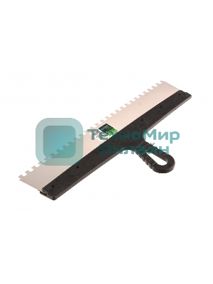 Шпатель Сибртех из нержавеющей стали,450 мм,зуб 8x8 мм,пластмассовая рукоятка