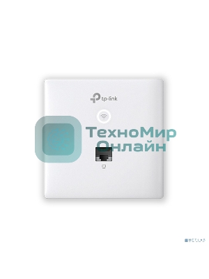 Точка доступа TP-Link Omada AC1200 wireless MU-MIMO Gigabit wall-plate Access Point, 1 Gigabit downlink port, 1 gigabit uplink port, 802.3af/at PoE in, wall plate mounting, support standalone mode and controlled by Omada SDN controller (Software/hardware/Cloud)