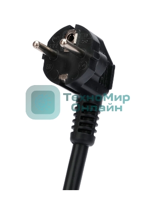 Кабель питания Cablexpert PC-S22-C19-2.5-1.5M, Schuko-C19, 3x2.5мм2, 16A, с заземлением, медь, 1.5м, черный, пакет