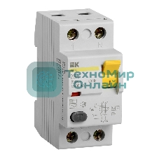 Выключатель дифференциального тока (УЗО) 2п 25А 30мА тип AC ВД1-63 IEK MDV10-2-025-030