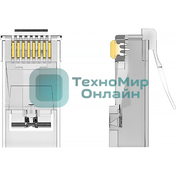 Коннектор Vention RJ45 (8p8c), UTP, cat. 6A, под витую пару (10 шт.)