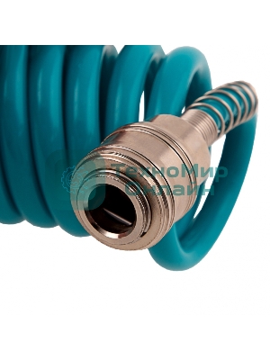Полиуретановый спиральный шланг профессиональный Stels BASF, 15 м, с быстросъемными соединением