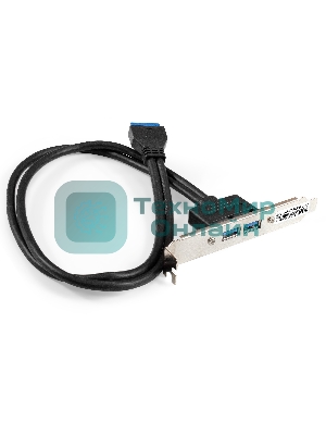 Планка портов в корпус 2xUSB 3.0 ExeGate BrctUSB3-2A (USB 3.0 20pin (IDC 20pin F) --> 2x USB 3.0 Af, кабель 20 см)