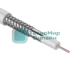 Кабель коаксиальный CAVEL DG-113, Cu/Al/CuSn, 75%, 75 Ом, бухта 100 м, белый