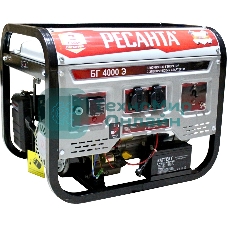 Электрогенератор бензиновый Ресанта БГ 4000 Э, 3.3 кВт, 66 дБ, 45.1 кг
