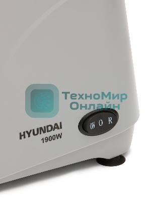 Мясорубка электрическая Hyundai HY-MG4391 серый, 1900 Вт, 2.4 кг/мин, реверс, защита от перегрузки, насадки - 4