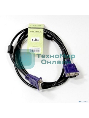 Кабель соединительный SVGA (15M/M) 1,8m 2 фильтра TV-COM QCG120H-1.8M