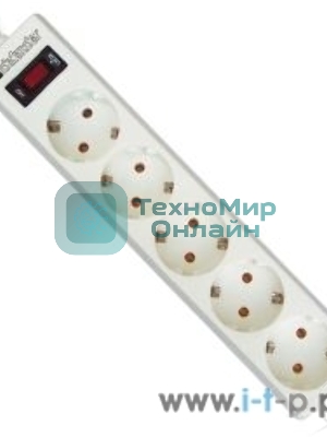 Сетевой фильтр Defender ES, 3.0 м, 5 розеток белый
