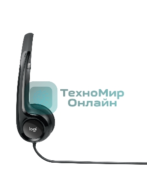Гарнитура проводная Logitech Headset H390 USB черный