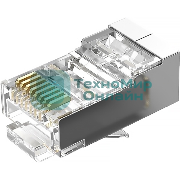 Коннектор Vention RJ45 (8p8c), FTP, cat. 6, под витую пару, экранированный (10 шт.)