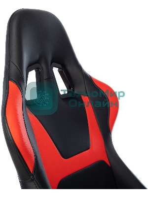 Кресло Zombie Game Penta черный/красный, экокожа, 120 кг, механизм качания