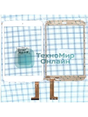 Сенсорное стекло (тачскрин) OLM-080A0241-PG. белое