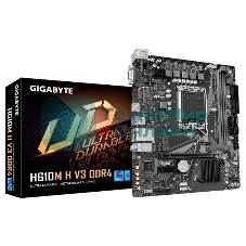 Материнская плата Gigabyte H610M H V3 DDR4, LGA 1700, Intel H610, 2xDDR4, 4xSATA, 1xM.2, 1xPCIe 4.0 x16, 1xPCIe x1, 1xHDMI, 1x 1Gb LAN, 2xUSB-A 3.2 Gen 1, 4xUSB-A 2.0, 3x 3.5 мм, 7.1, mATX