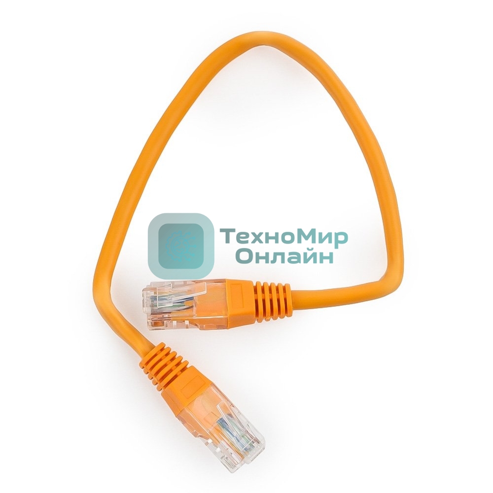 Патч-корд UTP Cablexpert cat.5e, 0.25м, литой, многожильный, оранжевый