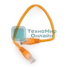 Патч-корд UTP Cablexpert cat.5e, 0.25м, литой, многожильный, оранжевый