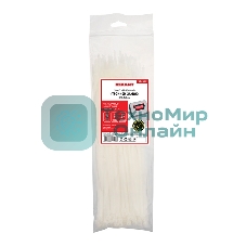 Хомут-стяжкa нейлоновая с тройным замком Rexant 300x4,8 мм, белая, упаковка 100 шт.