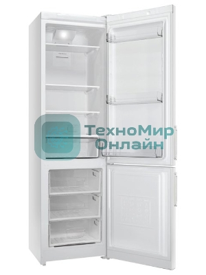 Холодильник Stinol STN 200 D белый двухкамерный 249/75л морозилка снизу, No Frost