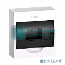 Бокс ОП EASY9 навесн. с прозрачной дверью 1ряд 8мод. SchE