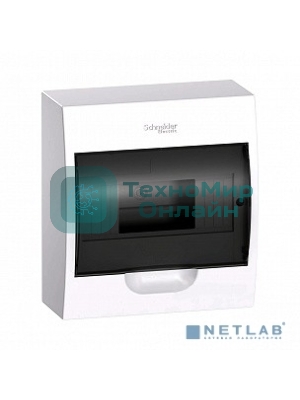 Бокс ОП EASY9 навесн. с прозрачной дверью 1ряд 8мод. SchE