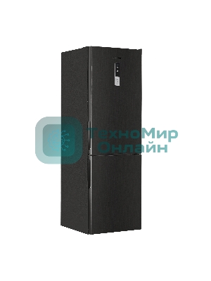 Холодильник Maunfeld MFF185NFSB10 черная нержавеющая сталь двухкамерный инвертор 240/100л морозилка снизу, No Frost