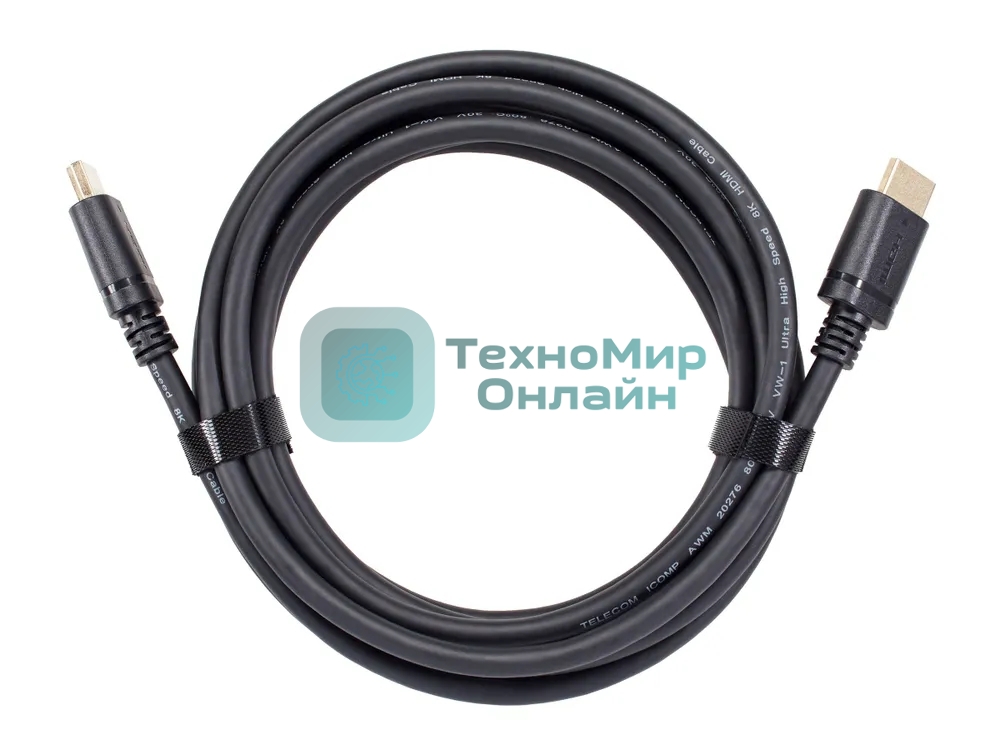 Кабель HDMI 19M/M,ver. 2.1 8KX60Hz (Econom) 5m Telecom TCG245C-5M
