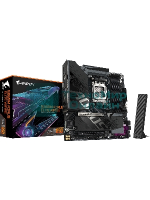Материнская плата Gigabyte B850M AORUS ELITE WIFI6E, AM5, AMD B850, 4xDDR5, 4xSATA, 2xM.2, 1xPCIe 5.0 x16, 1xPCIe 3.0 x4, 1xDP (v1.4), 1x2.5Gb LAN, Wi-Fi 6E, Bluetooth 5.3, 2xUSB-C 10Gbps, 2xUSB-A 10Gbps, 5xUSB-A 5Gbps, 4xUSB-A 2.0, S/PDIF, 2x3.5 мм, 7.1, mATX