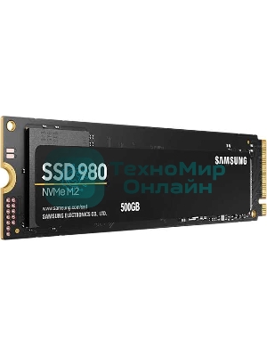 Накопитель SSD Samsung 980 MZ-V8V500BW, 500Gb, PCIe 3.0 x4, M.2 2280, NVMe, R/W 3100/2600