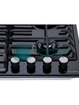 Газовая варочная панель Maunfeld EGHE.64.6CB/G, 4 конфорки, эмалированная сталь, черный