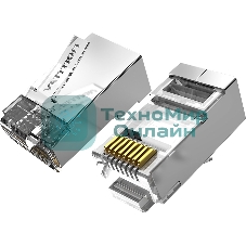 Коннектор Vention RJ45 (8p8c), FTP, cat. 6A, под витую пару, экранированный (10 шт.)