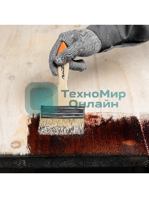 Кисть плоская Sparta 100 мм, натуральная щетина, деревянная рукоятка, для масляных краскок, лаков