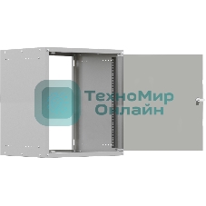 Шкаф коммутационный NTSS LIME (NTSS-WL15U5545GS) настенный 15U 550x450 мм пер. дв. стекл несъемн. бок. пан. 30 кг серый