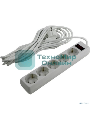 Сетевой фильтр ExeGate EX279180RUS SP-5-7W (5 розеток, 7 м, евровилка, белый)