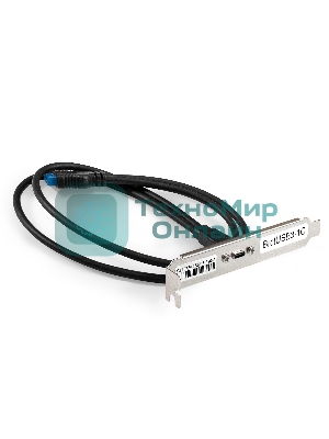 Планка портов в корпус Type-C ExeGate BrctUSB3-1C (USB 3.2 Gen1 20pin (IDC 20pin F) --> USB 3.2 Gen1 Type-Cf, кабель 30 см)