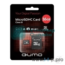 Флеш карта QUMO QM16GMICSDHC10U1 16Gb MicroSDHC Class 10 UHS-I, SD adapter