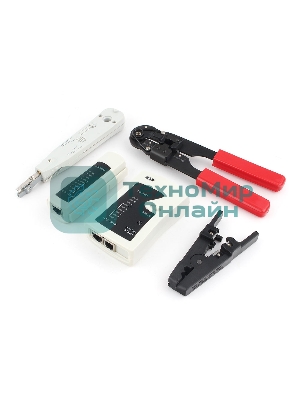 Набор инструментов Gembird TK-NCT-01 для работы с локальной сетью (4 предмета) набор