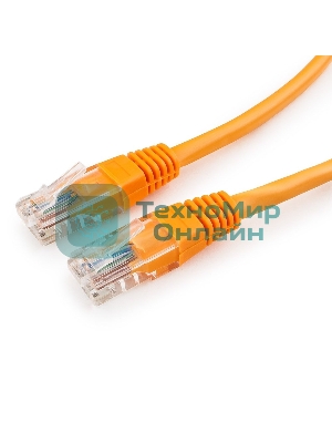 Патч-корд UTP Cablexpert cat.5e, 0.25м, литой, многожильный, оранжевый