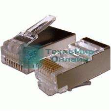 Коннектор LANMASTER RJ45 STP 8P8C, универсальный, cat.6A, 100 шт.